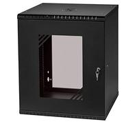 Stalflex Armoire à Crémaillère 19" 12U 450mm Porte Vitrée Noir RC19-12U-450GB