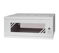 Stalflex Armoire à Crémaillère 19" 4U, 450mm, Porte Vitrée, Gris RC19-4U-450GG