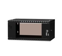 Stalflex Armoire à Crémaillère 19" 4U 350mm Porte Vitrée Noir S-RC19-4U-350GB