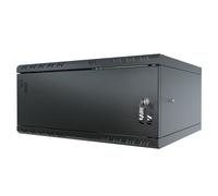 Stalflex Armoire à Crémaillère 19" 4U 450mm Porte métallique Noir S-RC19-4U-450MB