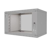 Stalflex Armoire à Crémaillère 19" 6U 350mm Porte Vitrée Gris S-RC19-6U-350GG