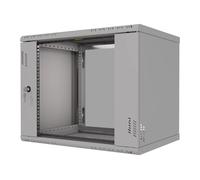 Stalflex Armoire à Crémaillère Pro 19" 9U 450mm Porte Vitrée Gris P-RC19-9U-450GG