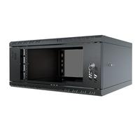 Stalflex Armoire de données standard 48,3 cm 4U 450 mm - Acier robuste - Rack et armoire d'équipement réseau - Armoire serveur compatible avec étagère et rails de rack - Porte en verre