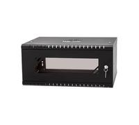 Stalflex Armoire à Crémaillère 19" 4U 450mm Porte Vitrée Noir RC19-4U-450GB