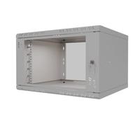 STALFLEX Armoire Réseau 19 Pouces - Baie Informatique 6U - Baie de Brassage pour Montage Mural - Capacité de Charge 40 kg - Profondeur 450 mm - Armoire Informatique - Gris