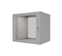 STALFLEX Armoire Réseau 19 Pouces - Baie Informatique 9U - Baie de Brassage pour Montage Mural - Capacité de Charge 45 kg - Profondeur 400 mm - Armoire Informatique - Gris