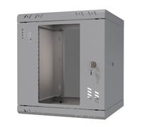 Stalflex Baie de Brassage 10" 6U, 300 mm, Porte Vitrée, Grise | Coffret Réseau Compact avec Serrure et Ventilation S-RC10-6U-300GG