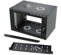 Stalflex Baie Informatique Standard 19 Pouces 6U 350mm Set avec 150mm Rack Serveur et Panneau Rack - Fabriqué en Acier - Un Ensemble Complet pour Votre Salle de serveurs