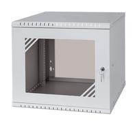 Stalflex Baie murale 19" 9U, 450 mm, porte vitrée, grise RC19-9U-450GG
