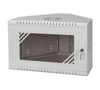 Stalflex Coin d'Armoire de Support 19" 6U 330mm Porte Vitrée Gris CRC19-6U-330GG