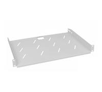Stalflex Étagère de rack 19" 1U, 350 mm, grise – Plateau en acier robuste pour baie de serveur E-RSF19-1U-350G