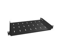 Stalflex Étagère rack 19" 1U, 300 mm, noire – Plateau acier robuste pour serveurs, routeurs et switches S-RSF19-1U-300B