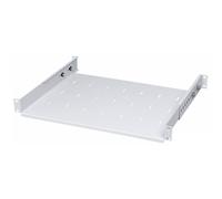 Stalflex Étagère Rack réglable 19" 1U 350 mm, grise – Perforée, fixation 4 points, réglage en profondeur jusqu’à 160 mm E-RSA19-1U-350G