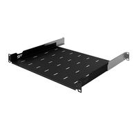 Stalflex Étagère rack réglable 19" 1U 350 mm noire – Plateau pour baie serveur S-RSA19-1U-350B