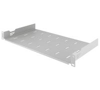 Stalflex Étagère Rack Serveur 1U - Etagere 19 Pouces pour Baie Informatique | Capacité de charge 12 kg - Fixation arrière - Profondeur variable