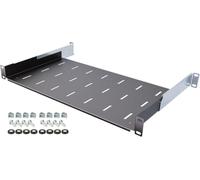Stalflex Étagère Rack Serveur 1U Réglable - Etagere 19 Pouces pour Baie Informatique et Baie Serveur - Capacité de Charge 30 kg - Fixation arrière - Profondeur Variable