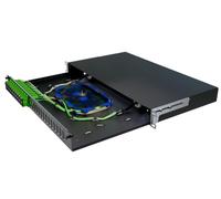 Stalflex Montage en Rack Boîtier de Distribution de Fibres Optiques ECO 19 Pouces 1U 24x Duplex LC/PC - Organisation Facile des Câbles de Fibre Optique - Fabriqué en Acier