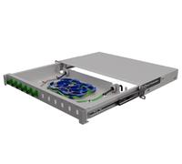 STALFLEX Montage en Rack Boîtier de Distribution de Fibres Optiques STANDARD 19 Pouces 1U 12x Duplex LC/PC - Organisation Facile des Câbles de Fibre Optique - Fabriqué en Acier