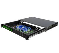 STALFLEX Montage en Rack Boîtier de Distribution de Fibres Optiques STANDARD 19 Pouces 1U 12x Duplex LC/PC - Organisation Facile des Câbles de Fibre Optique - Fabriqué en Acier