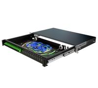 STALFLEX Montage en Rack Boîtier de Distribution de Fibres Optiques STANDARD 19 Pouces 1U 24x Simplex LC/PC - Organisation Facile des Câbles de Fibre Optique - Fabriqué en Acier