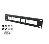 STALFLEX Panneau de Brassage pour Armoire Réseau - 12 Ports - Modulaire - Panneau de Brassage 1U 10 Pouces - pour modules Keystone - Montage en Baie de Serveur - Rack