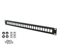 STALFLEX Panneau de Brassage pour Armoire Réseau - 24 Ports - Modulaire - Panneau de Brassage 1U 19 Pouces - pour modules Keystone - Montage en Baie de Serveur - Rack