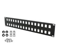 STALFLEX Panneau de Brassage pour Armoire Réseau - 32 Ports - Modulaire - Panneau de Brassage 2U 19 Pouces - pour modules Keystone - Montage en Baie de Serveur - Rack