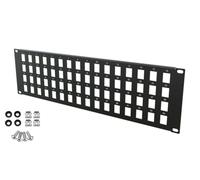 STALFLEX Panneau de Brassage pour Armoire Réseau - 64 Ports - Modulaire - Panneau de Brassage 3U 19 Pouces - pour modules Keystone - Montage en Baie de Serveur - Rack