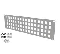 STALFLEX Panneau de Brassage pour Armoire Réseau - 64 Ports - Modulaire - Panneau de Brassage 3U 19 Pouces - pour modules Keystone - Montage en Baie de Serveur - Rack
