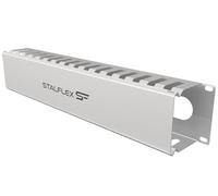 Stalflex Plateau de Gestion de Câbles 19 Pouces 2U - Cache Câble en Acier