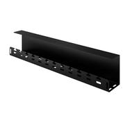 Stalflex Plateau de Gestion de Câbles 59 cm - Cache Câble en acier - Range Cable sous Bureau - Chemin de Cable Bureau en lot avec 5 Vis