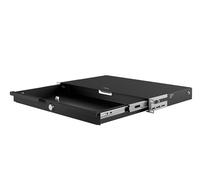 Stalflex | Rack tiroir 19 pouces 1U 270mm, Métal, Noir | Rack monté dans le système de tiroir pour armoire réseau de 19 pouces