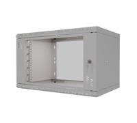 Stalflex Armoire à Crémaillère 19" 6U 350mm Porte Vitrée Gris S-RC19-6U-350GG