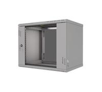 Stalflex Armoire à Crémaillère Pro 19" 9U 450mm Porte Vitrée Gris P-RC19-9U-450GG