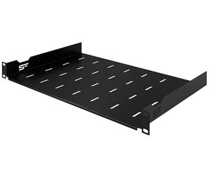 Stalflex Serveur Baie de Brassage 19 Pouces 1U 300mm - Acier Robuste - Racks pour Ordinateur et Serveur - Plateau Cantilever Universel Ventilé pour Montage en Rack Serveur