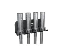 STALFLEX Support pour Haltères Olympiques - 4 Emplacement - Charge Maximale 400 kg - Support Mural pour Barre d'Haltères en Acier - Rangement Mural pour Haltères pour Home Gym