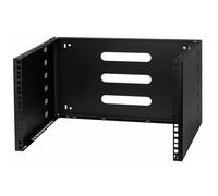 Stalflex Support Rack Mural 19" 6U, 330 mm, Noir – Coffret Acier Peu Encombrant pour Réseaux et Serveurs WRH19-6U/4U-330B