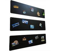 STALFOM 3x Panneau Magnétique en Acier Mural Noir 80x22 Tableau Magnétique Plaque à Visser Aimanté Idéal pour Mur