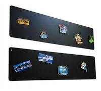 STALFORM 2 x Metal Tableau Magnétique Mural Noir 80x22 cm, Plaque Aimanté, Acier Inoxydable, Cuisine, Bureau, Chambre D'enfant, pour Lettres Magnétiques, Chiffres, Notes, Photos