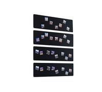 STALFORM 4 x Metal Tableau Magnétique Mural Noir 80x22 cm, Plaque Aimanté, Acier Inoxydable, Cuisine, Bureau, Chambre D'enfant, pour Lettres Magnétiques, Chiffres, Notes, Photos