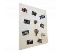 STALFORM Metal Tableau Magnétique Mural Blanc 58x48 cm, Plaque Aimanté, Acier Inoxydable, Cuisine, Bureau, Chambre D'enfant, pour Lettres Magnétiques, Chiffres, Notes, Photos