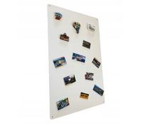 STALFORM Metal Tableau Magnétique Mural Blanc 80x50 cm, Plaque Aimanté, Acier Inoxydable, Cuisine, Bureau, Chambre D'enfant, pour Lettres Magnétiques, Chiffres, Notes, Photos