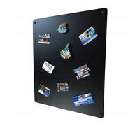 STALFORM Metal Tableau Magnétique Mural Noir 58x48 cm, Plaque Aimanté, Acier Inoxydable, Cuisine, Bureau, Chambre D'enfant, pour Lettres Magnétiques, Chiffres, Notes, Photos