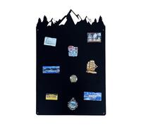 STALFORM Metal Tableau Magnétique Mural Noir Montagnes 75x49 cm, Plaque Aimanté, Acier Inoxydable, Cuisine, Bureau, Chambre D'enfant, pour Lettres Magnétiques, Chiffres, Notes, Photos