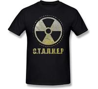 Stalker Game T Shirt Loner Faction Patch T-Shirt Printed Casual Tee Shirt Mens Cute Cotton Short Sleeves Tshirt Black 3XL