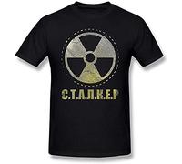 Stalker Game T Shirt Loner Faction Patch T-Shirt Printed Casual Tee Shirt Mens Cute Cotton Short Sleeves Tshirt Black S