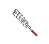 Stall Edelstahl Hot Dogs Grills Rack Practical Hot Dogs Grills Rack with Wooden Handle for Comfortable Grill Cooking Ref: 4153