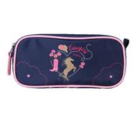 STALLA BIANCA - Trousse scolaire double compartiment COW GIRL - Bleu - Enfant