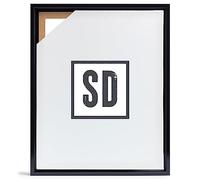 Stallmann Design Cadre à joint d'ombre pour châssis | 30x90 cm | Noir brillant | MDF cadre pour toiles avec effet de profondeur | avec accessoires de montage | Cadre sans verre ni dos d'âne