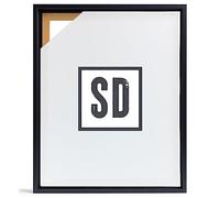 Stallmann Design Cadre à joint d'ombre pour châssis | 50x100 cm | Noir | MDF cadre pour toiles avec effet de profondeur | avec accessoires de montage | Cadre sans verre ni dos d'âne